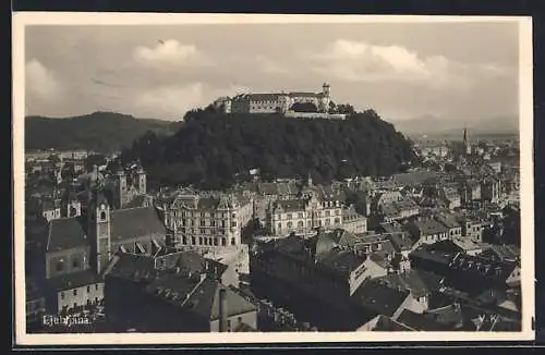 AK Ljubljana / Laibach, Blick zum Schlossberg