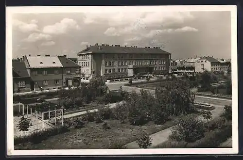 AK Göding / Hodonin, Impression aus dem Ort