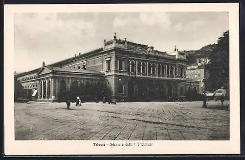 AK Trieste, Stazione della Meridionale, Süd-Bahnhof