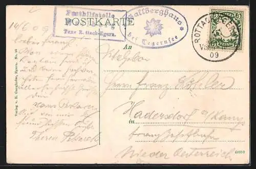 AK Wallberg-Unterkunftshaus mit Bergpanorama