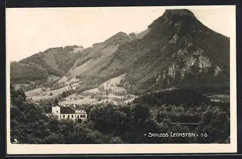 AK Leonstein, Schloss Leonstein mit den Bergen