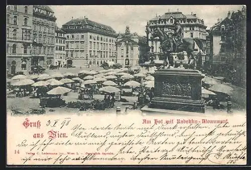 AK Wien, Am Hof mit Radetzky-Monument