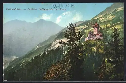 AK Obervellach, Schloss Falkenstein an der Tauernbahn