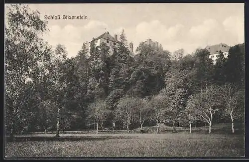 AK Ternitz, Blick hoch zum Schloss Stixenstein