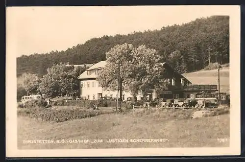 AK Dreistetten /N. Ö., Gasthof zum lustigen Scherrerwirt