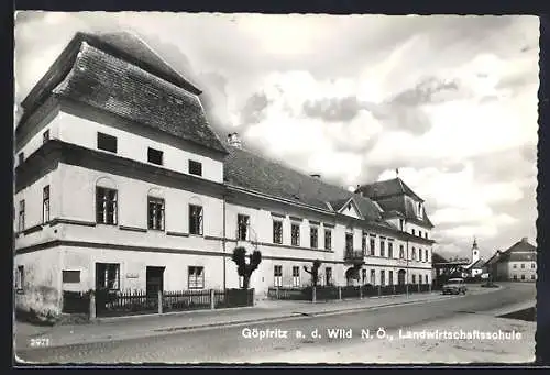 AK Göpfritz a. d. Wild, Blick auf die Landwirtschaftsschule