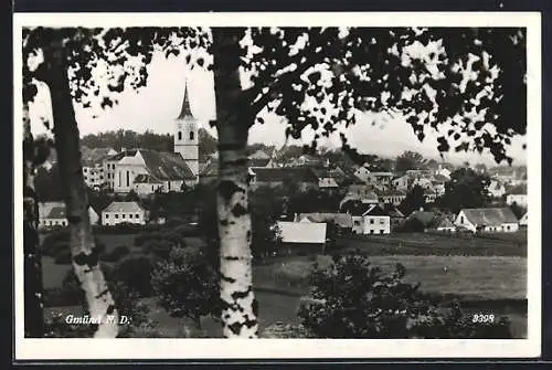 AK Gmünd /N. D., Ortsansicht vom Wald aus