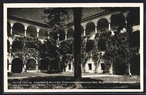 AK Viktring /Kärnten, Schloss, Arkadenhof