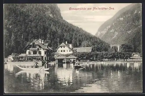 AK Hallstatt, Gasthof Gosaumühle am Hallstätter See