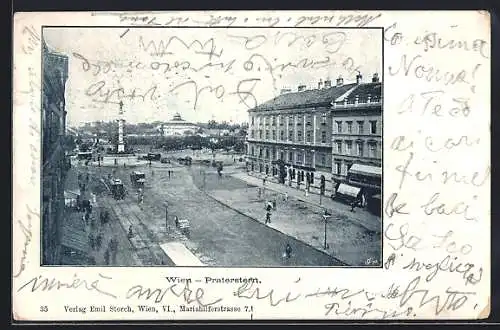 AK Wien, Praterstern, Strassenpartie