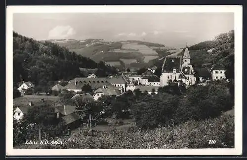 AK Edlitz /N. D., Ortsansicht mit Blick ins Land