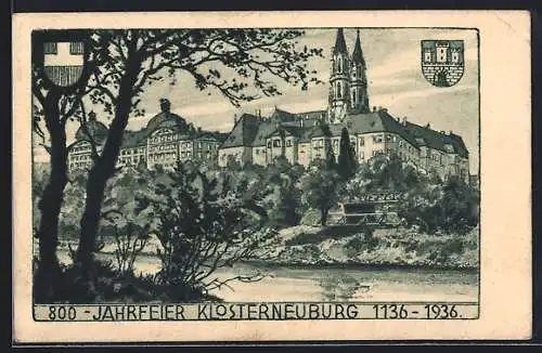 AK Klosterneuburg, Ansicht des Kloster zur 800-Jahrfeier 1936