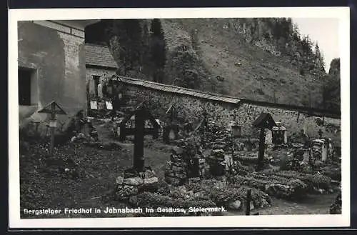 AK Johnsbach im Gesäuse, Bergsteiger Friedhof