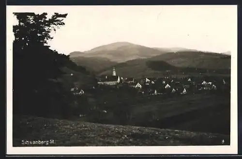 AK Schwanberg /St., Ortsansicht mit Umgebung