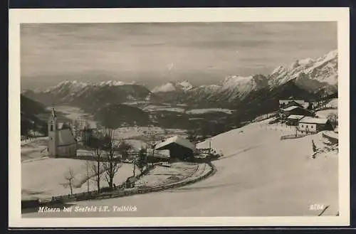 AK Mösern, Ortsansicht mit Talblick