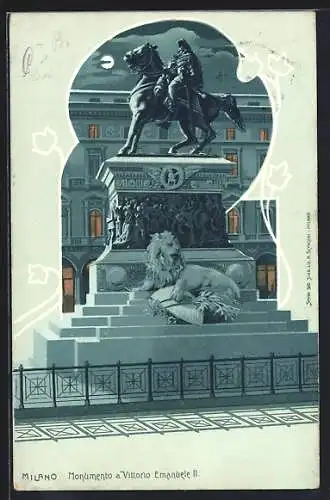 Lithographie Milano, Monumento a Vittorio Emanuele II