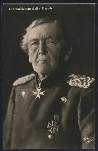 AK Generalfeldmarschall v. Haeseler in Uniform in alten Jahren