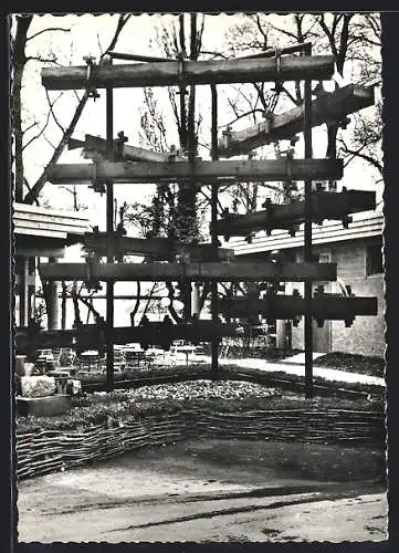 AK Lausanne, Exposition nationale suisse 1964, Secteur Terre et Foret, La channe valaisanne, La fontaine du bisse