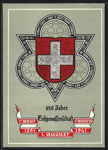 AK Schweiz, 650 Jahre Eidgenossenschaft, 1291-1941