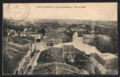 AK Lavit-de-Lomagne, Vue en ballon