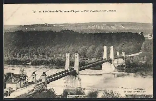 AK Auvillars, Pont sur la Garonne