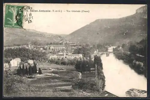 AK Saint-Antonin, Vue générale, Ouest