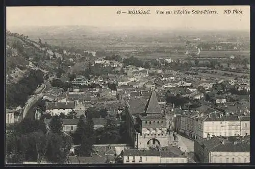 AK Moissac, Vue sur l`Église Saint-Pierre