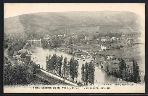 AK Saint-Antonin-Noble-Val, Vue générale côté est