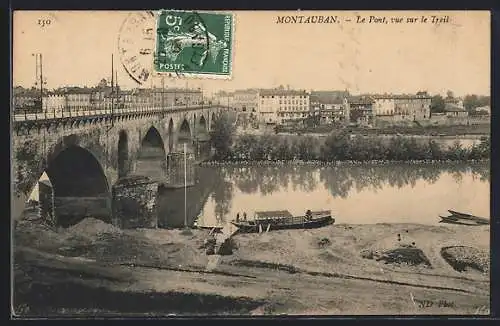 AK Montauban, Le Pont, vue sur le Tarn