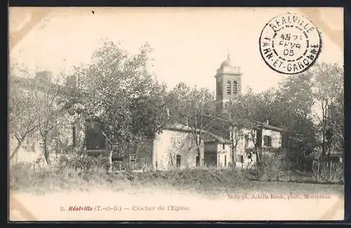 AK Réalville, Clocher de l`Église