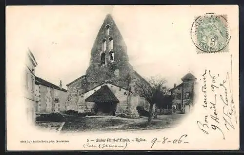 AK Saint-Paul-d`Espis, Église ancienne et bâtiments environnants