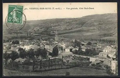 AK Verfeil-sur-Seye, Vue générale, Côté Sud-Ouest