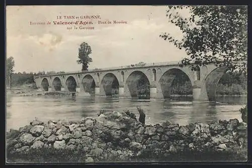 AK Valence-d`Agen, Pont de Moudon sur la Garonne