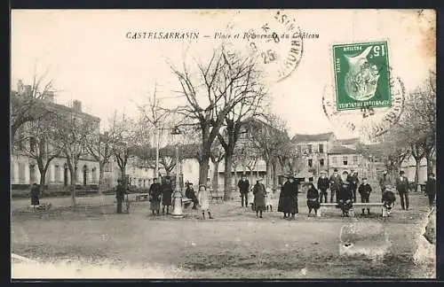 AK Castelsarrasin, Place et Promenade du Château