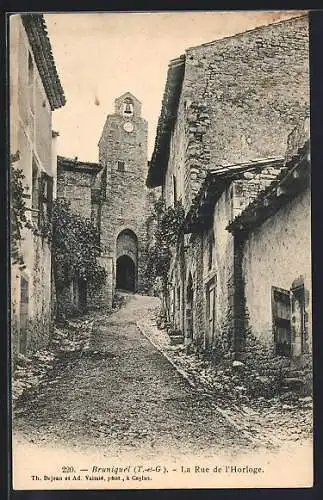 AK Bruniquel, La Rue de l`Horloge