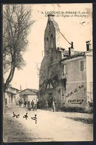 AK Lacourt-Saint-Pierre, Clocher de l`Église et Presbytère