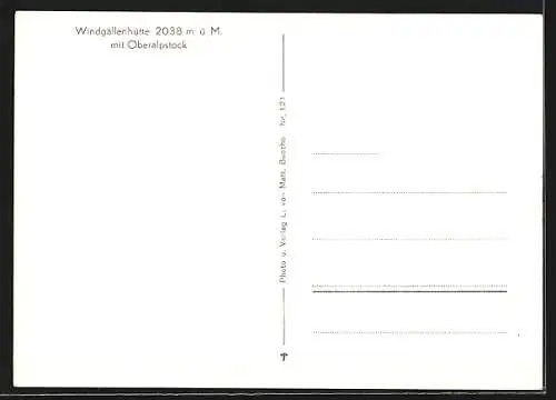 AK Windgällenhütte, Berghütte mit Oberalpstock, Bauern mit Ziegen und Kühen