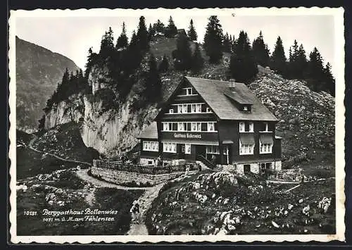 AK Brülisau, Berggasthaus Bollenwies v. M. Dörig-Inauen am Fählensee