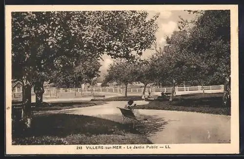 AK Villers-sur-Mer, Le Jardin Public