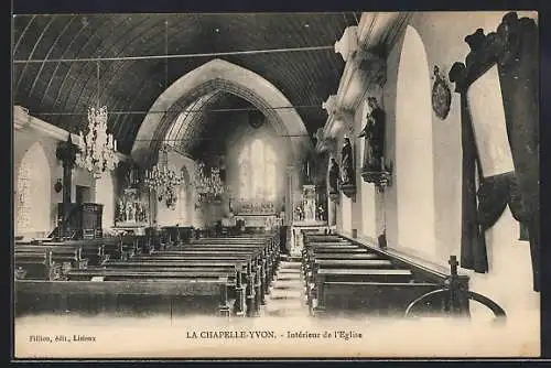 AK La Chapelle-Yvon, Intérieur de l`Église