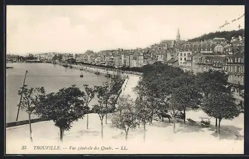 AK Trouville, Vue générale des Quais