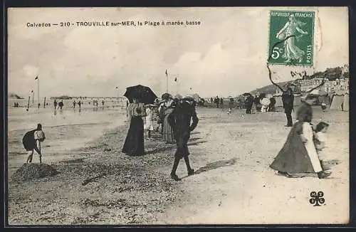 AK Trouville-sur-Mer, la Plage à marée basse