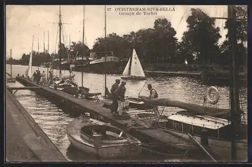 AK Ouistreham-Riva-Bella, Groupe de yachts sur le quai