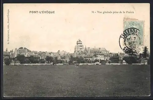 AK Pont-l`Évêque, Vue générale prise de la prairie