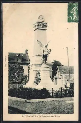 AK Dives-sur-Mer, Le Monument aux Morts