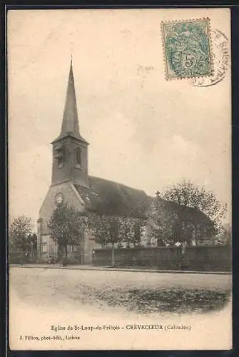 AK Crèvecoeur, Église de St-Loup-de-Fribois, Calvados