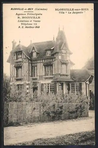 AK Blonville-sur-Mer, Villa La Jacquotte avec jardin et clôture en bois