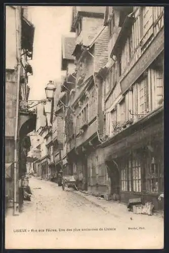 AK Lisieux, Rue aux Fèvres, une des plus anciennes de Lisieux