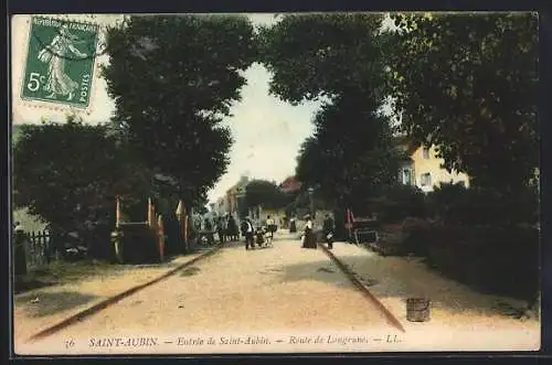 AK Saint-Aubin, Entrée de Saint-Aubin, Route de Longraye