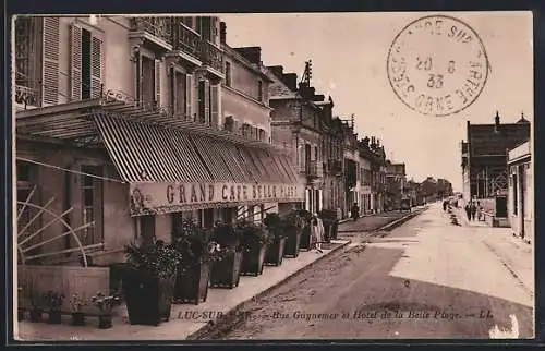 AK Luc-sur-Mer, Rue Guynemer et Hôtel de la Belle Plage